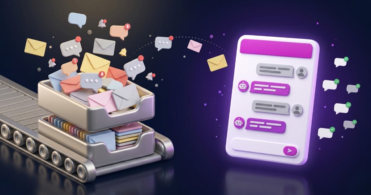 AI chatbot automating customer service for a small business