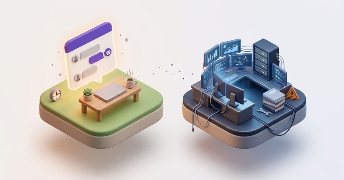 Visual comparison between an autonomous AI agent and a conversational AI chatbot for businesses